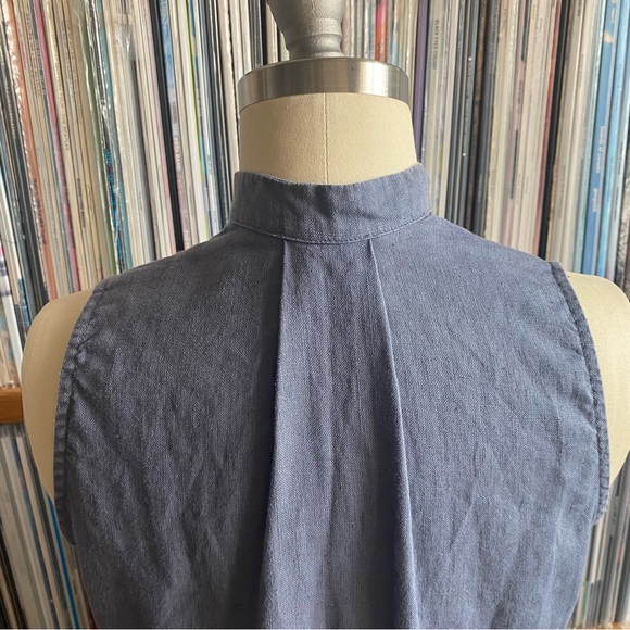 GUC ILANA KOHN Gray Linen Button Down Dress - Size SMALL - Picture 4 of 6